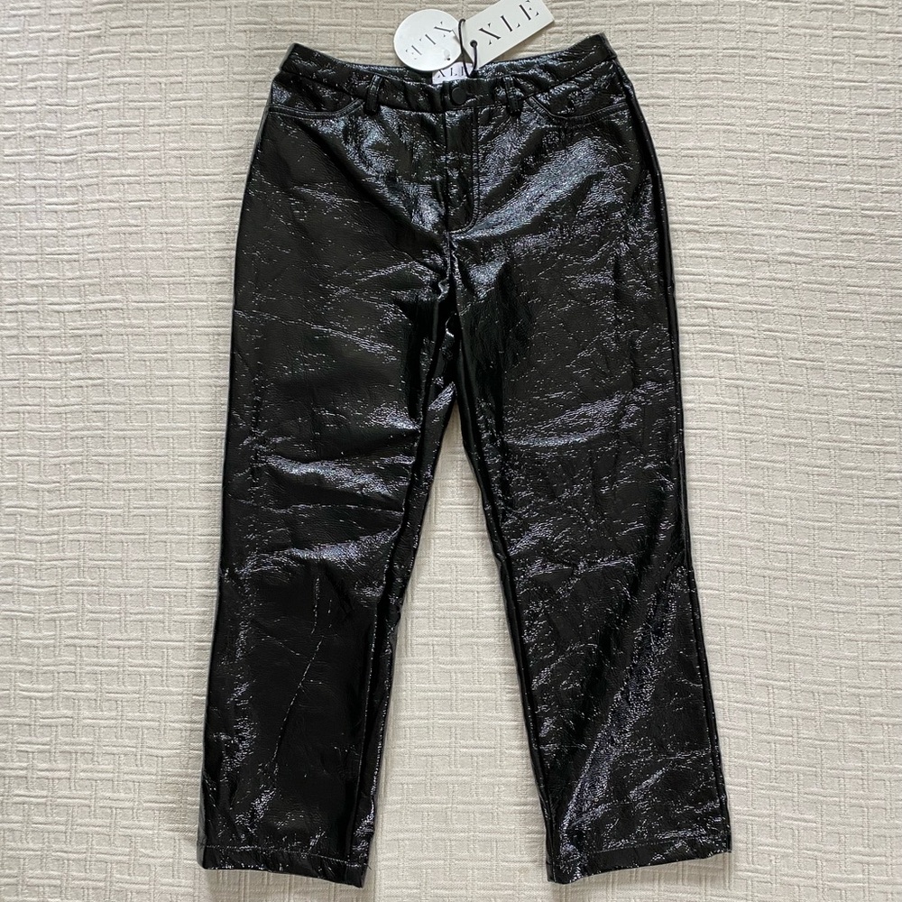 XLE The Label black vegan leather pants. - Picture 1 of 7